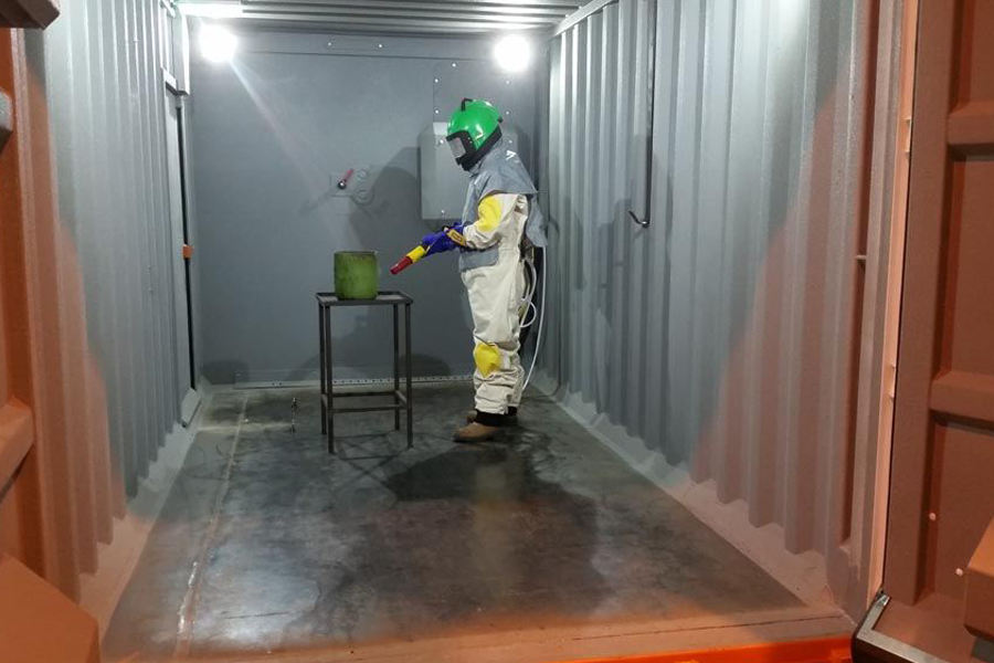 shipping-container-砂料blasting-room-booth-custom-design-build