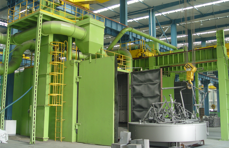 Disa-bogie-table-work-car-shot-blasting-machine